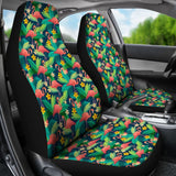 Floral Flamingo Theme Car Seat Covers 210704 - YourCarButBetter