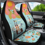 Floral Flight Attendant Car Seat Covers 153908 - YourCarButBetter