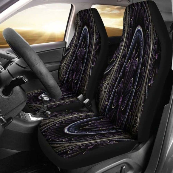 Floral Fractal Car Seat Covers 153908 - YourCarButBetter