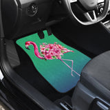 Floral Pink Flamingos Flowers Car Floor Mats 210502 - YourCarButBetter