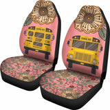 Floral School Bus Car Seat Covers 153908 - YourCarButBetter