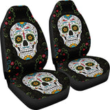 Flower Sugar Skull Ii Car Seat Covers 101819 - YourCarButBetter