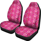 Flowers And Pink Ribbons Breast Cancer Car Seat Covers 550317 - YourCarButBetter