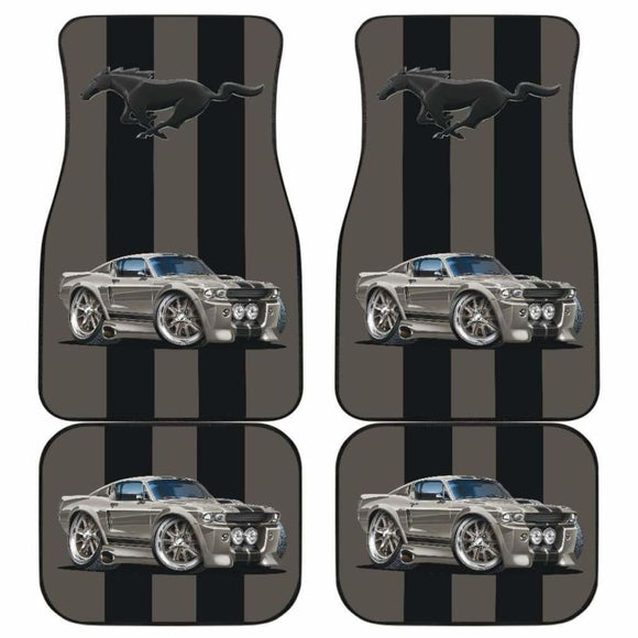 Ford Mustang Fastback Muscle Car Art Eleanor Floor Mats Set Of 4 160830 - YourCarButBetter