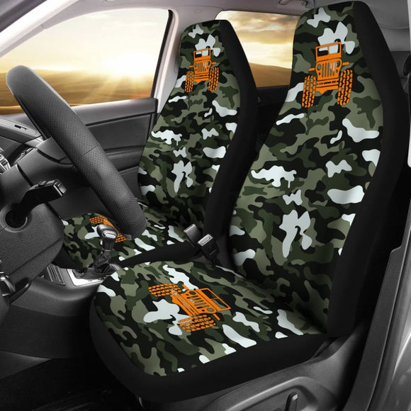 Forest Green Army Camouflage Color Pale Green Jeep Car Seats Covers 211204 - YourCarButBetter