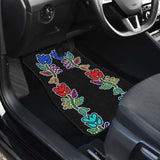 Four Directions Floral Car Floor Mats 153908 - YourCarButBetter