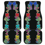 Four Directions Floral Car Floor Mats 153908 - YourCarButBetter