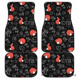 Fox Sleeping Fox Pattern Front And Back Car Mats 200217 - YourCarButBetter
