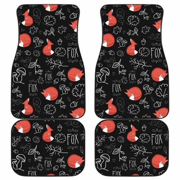 Fox Sleeping Fox Pattern Front And Back Car Mats 200217 - YourCarButBetter
