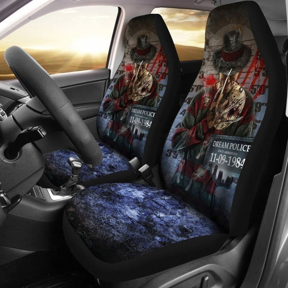 Freddy Krueger Car Seat Covers Custom Police Wanted Car Decoration 101819 - YourCarButBetter