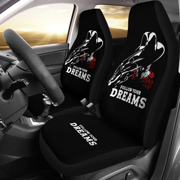 Freddy Krueger Follow Your Dreams Black Car Seat Covers 212903 - YourCarButBetter