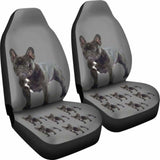 French Bulldog Car Seat Covers Grey 194110 - YourCarButBetter