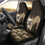 French Bulldog Cartoon Car Seat Cover 194110 - YourCarButBetter