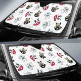 French Bulldog Cup Paw Pattern Car Auto Sun Shades 172609 - YourCarButBetter