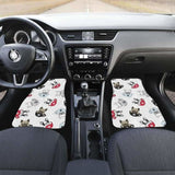 French Bulldog Cup Paw Pattern Front And Back Car Mats 203410 - YourCarButBetter