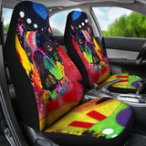 French Bulldog Design Car Seat Covers Colorful Back 194110 - YourCarButBetter