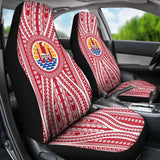 French Polynesia Car Seat Cover - French Polynesia Coat Of Arms - 105905 - YourCarButBetter