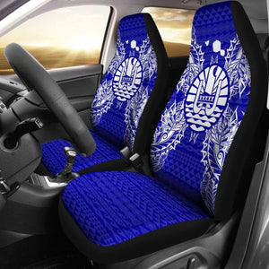 French Polynesia Car Seat Cover - French Polynesia Coat Of Arms Map Blue - 105905 - YourCarButBetter