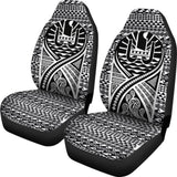 French Polynesia Car Seat Cover - French Polynesia Coat Of Arms Polynesia Tattoo Black - 105905 - YourCarButBetter