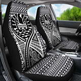 French Polynesia Car Seat Cover - French Polynesia Coat Of Arms Polynesia Tattoo Black - 105905 - YourCarButBetter