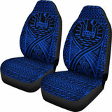 French Polynesia Car Seat Cover - French Polynesia Coat Of Arms Polynesia Tattoo Blue - 105905 - YourCarButBetter