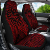 French Polynesia Car Seat Cover - French Polynesia Coat Of Arms Polynesia Tattoo Red - 105905 - YourCarButBetter