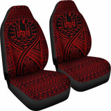 French Polynesia Car Seat Cover - French Polynesia Coat Of Arms Polynesia Tattoo Red - 105905 - YourCarButBetter