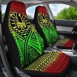 French Polynesia Car Seat Cover - French Polynesia Coat Of Arms Polynesia Tattoo Reggae - 105905 - YourCarButBetter