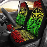 French Polynesia Car Seat Cover - French Polynesia Coat Of Arms Polynesia Tattoo Reggae - 105905 - YourCarButBetter