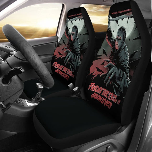 Friday The 13Th Jason Voorhees Nothing This Evil Never Dies Car Seat Covers 210101 - YourCarButBetter