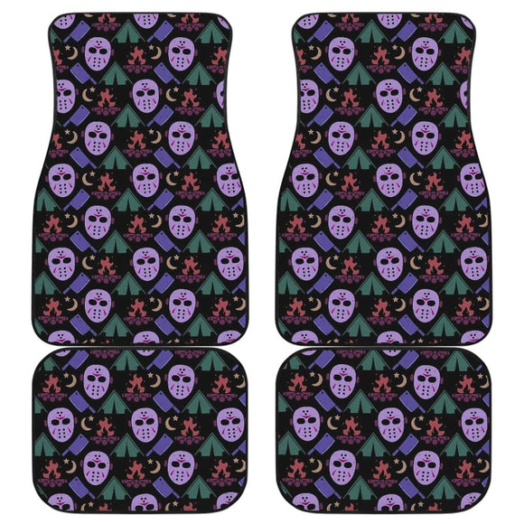Friday The 13Th Jason Voorhees Pattern Car Floor Mats Movie 210101 - YourCarButBetter