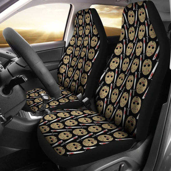 Friday The 13Th Jason Voorhees Pattern Car Seat Covers Movie 210101 - YourCarButBetter