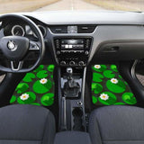 Frog Waterlily Pattern Front And Back Car Mats 154230 - YourCarButBetter