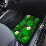 Frog Waterlily Pattern Front And Back Car Mats 154230 - YourCarButBetter