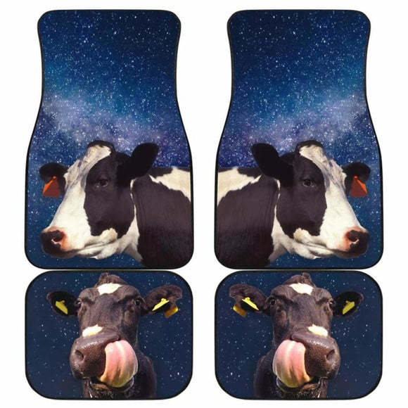 Front And Back Car Mats- Two Cows (Set Of 4) 144730 - YourCarButBetter