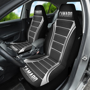 Camaro Flat Black Car Seat Covers 211401