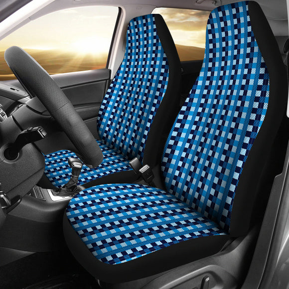 Blue Checked Buffalo Plaid Amazing Car Seat Covers 211606