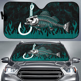 Fish Bone Fishing Hook Car Auto Sun Shades 211401