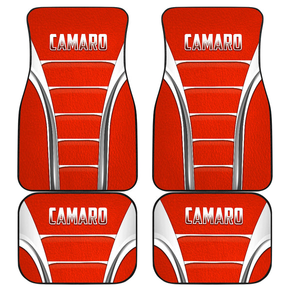 Camaro Red Style Car Floor Mats 211401