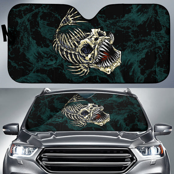 Fish Bone Fishing Wave Effect Car Auto Sun Shades 211401