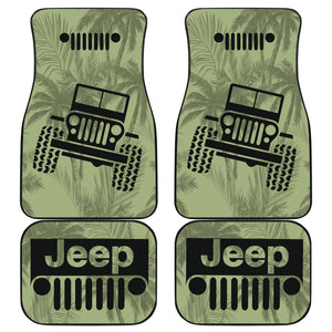 Jeep Offroad Drabolive Black Beach Palms Car Floor Mats Style 1 211201