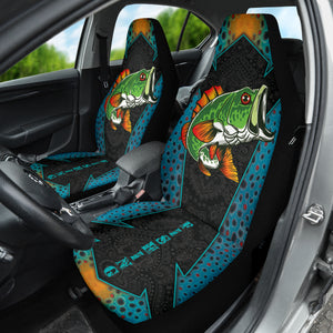 Largemouth Bass Fishing Pattern Printing Car Seat Covers 211201