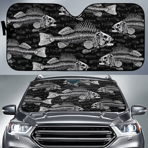 Fish Bone Pattern Fishing Car Auto Sun Shades 211401