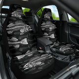 Fish Bone Pattern Fishing Car Seat Covers 211401