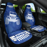 Jeep Offroad Blue White Beach Palms Style 1 Car Seat Covers 211401