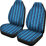 Blue Checked Buffalo Plaid Amazing Car Seat Covers 211606
