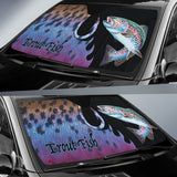 Trout Fish Hook Printing Car Auto Sun Shades 211201