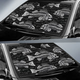 Fish Bone Pattern Fishing Car Auto Sun Shades 211401