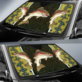 Amazing Gift Idea Trout Fish Pattern Car Auto Sun Shades 211201