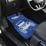 Jeep Offroad Blue White Beach Palms Style 2 Car Floor Mats 211401